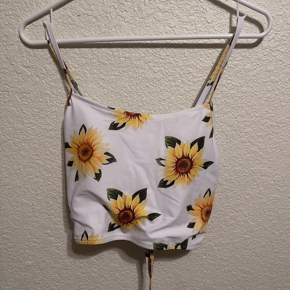 Zaful sunflower bathing suit top